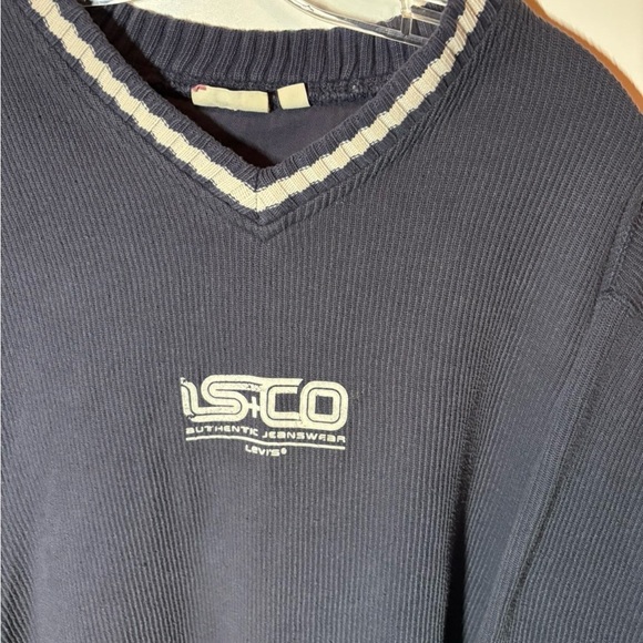 Vintage Levi's Knit Navy Sweater - Picture 2 of 4